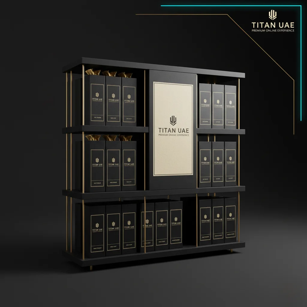 Organized storage for skincare products with labeled cartons