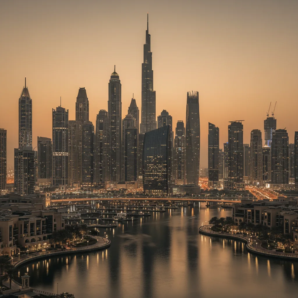 Dubai skyline at dusk with business district — digital marketing agency near me in Dubai.