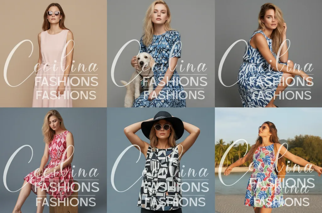 Cecilina website screenshot with AI models wearing clothing