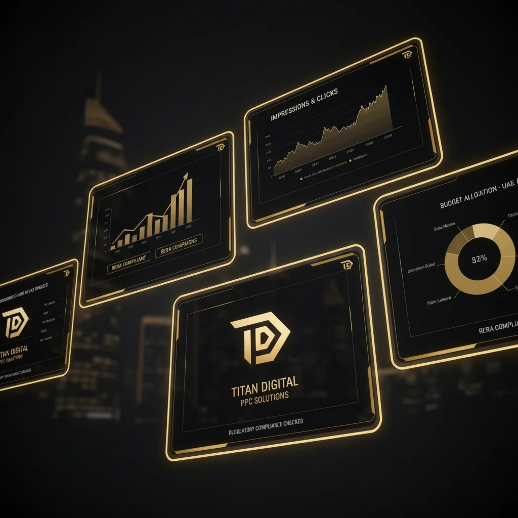 Real estate PPC dashboards showing high-converting campaigns in the UAE