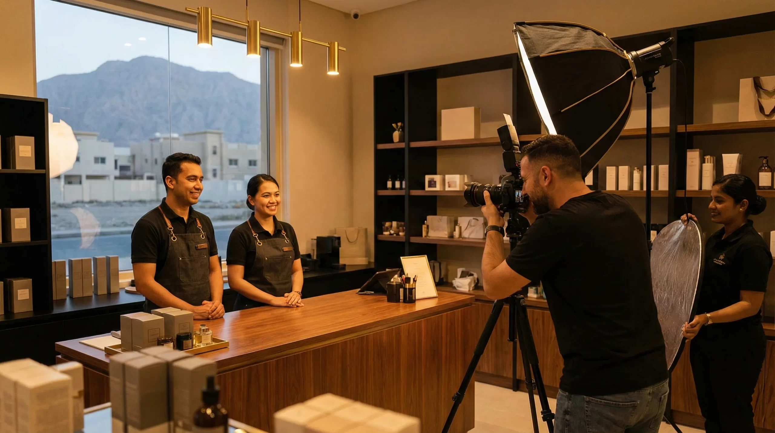 Professional business photography for Google Business Profile in Ras Al Khaimah