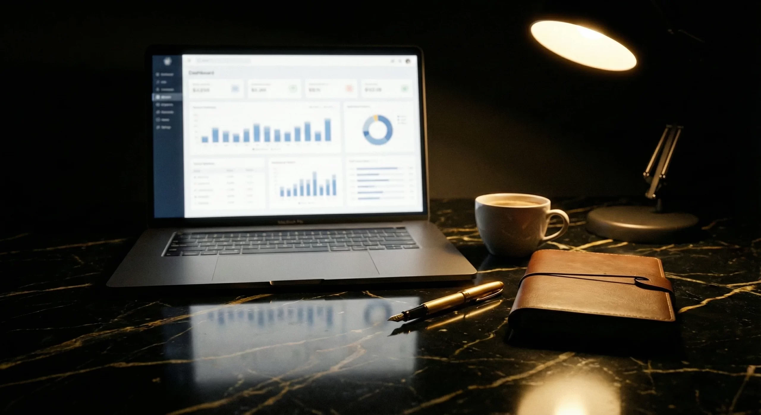 Off plan project launch kit concept, premium dashboard and campaign planning scene