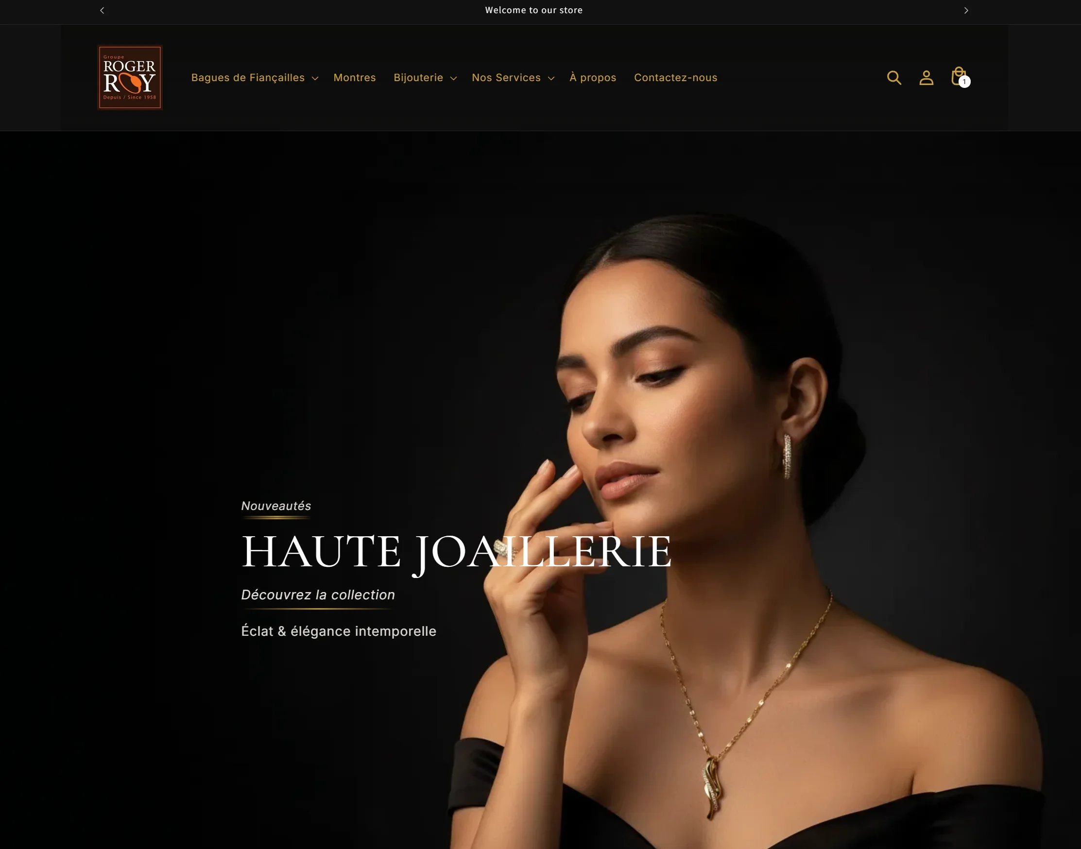 Roger Roy Luxury Jewelry Shopify Storefront