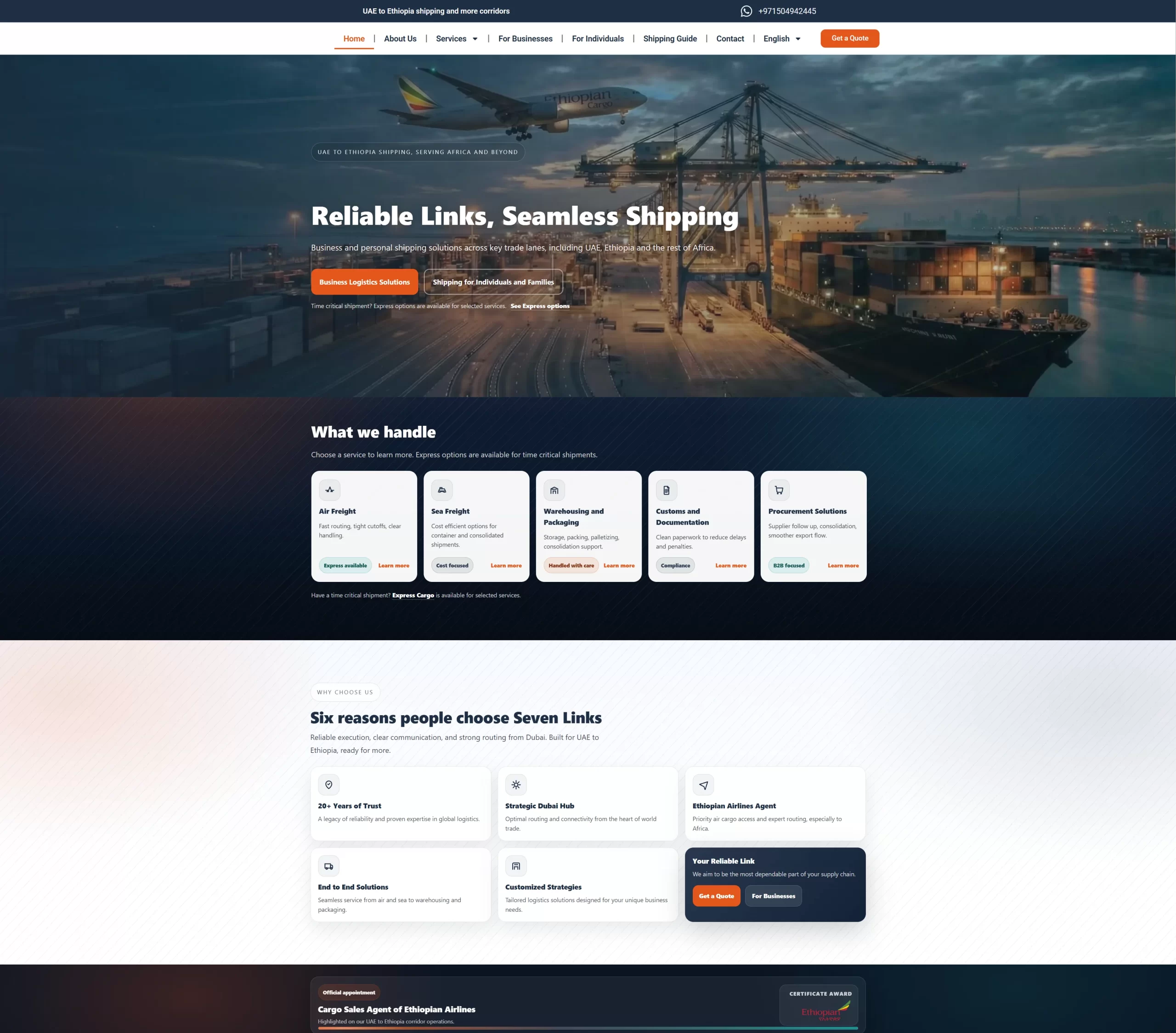 Seven Links Group website