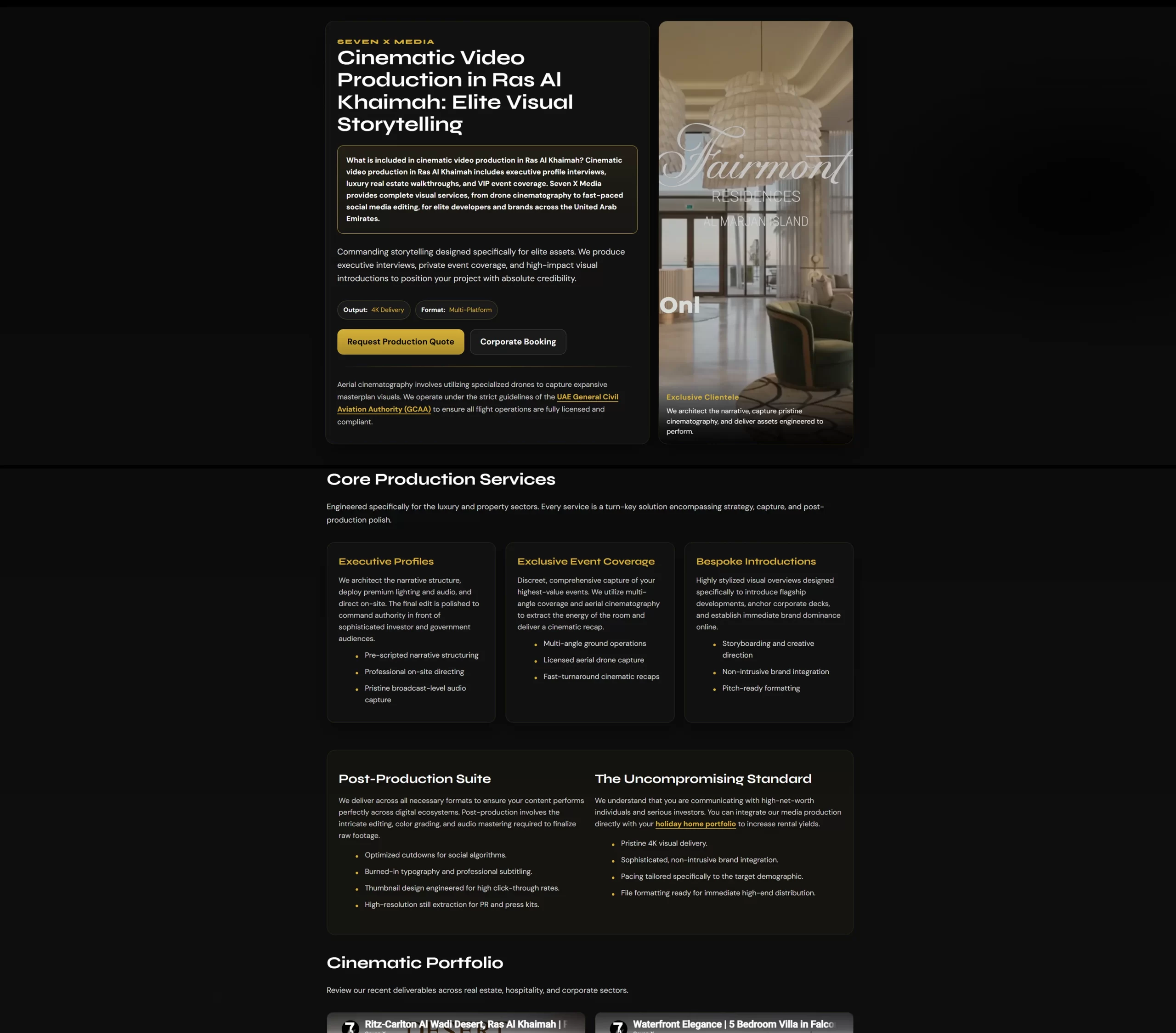 Sev7n video production page