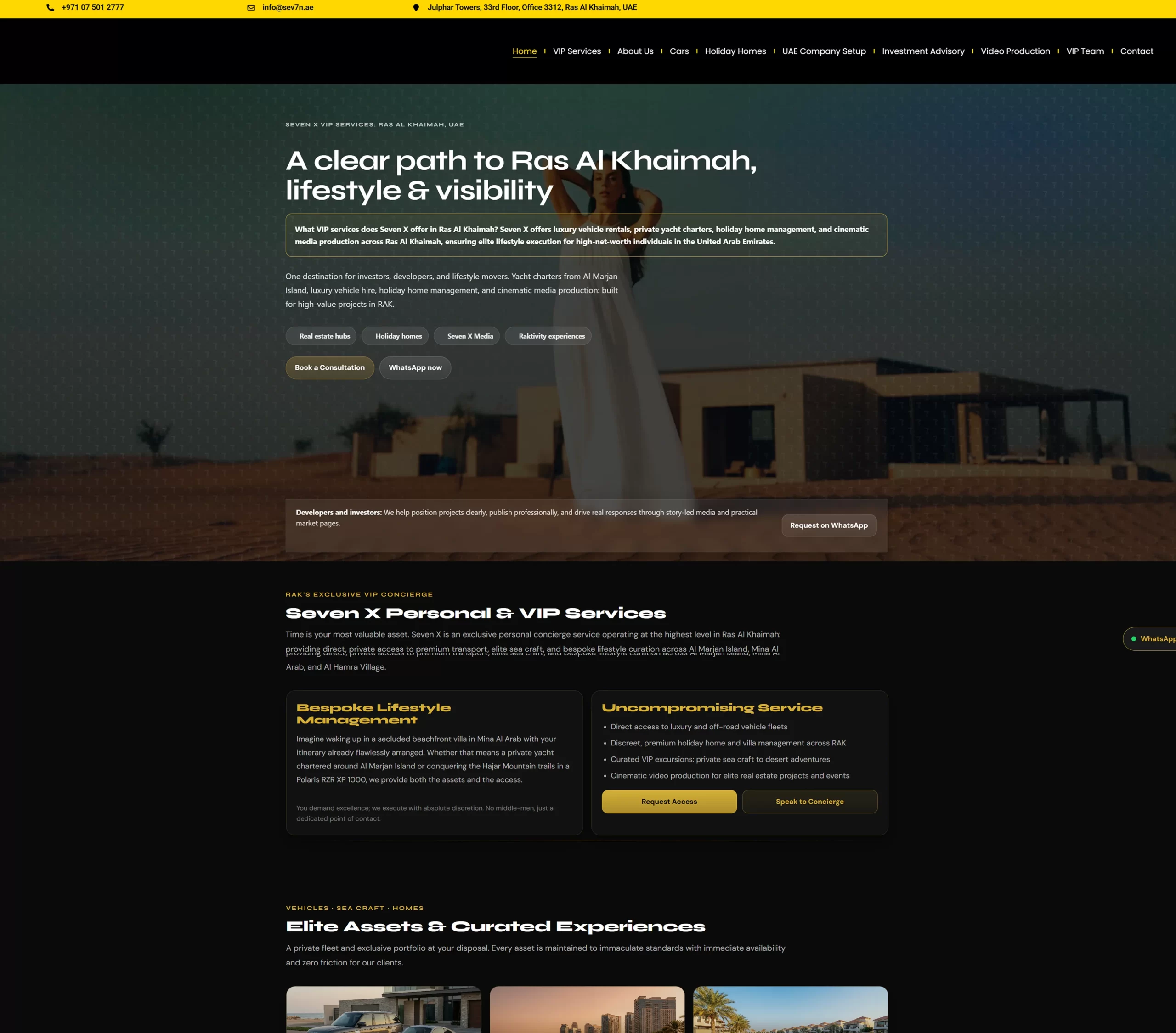 Sev7n VIP Services website