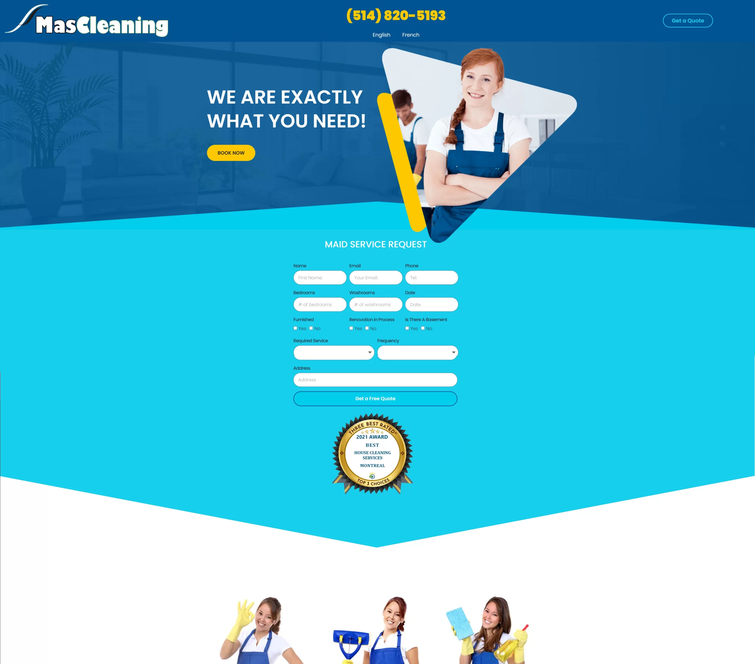 MAS Cleaning website