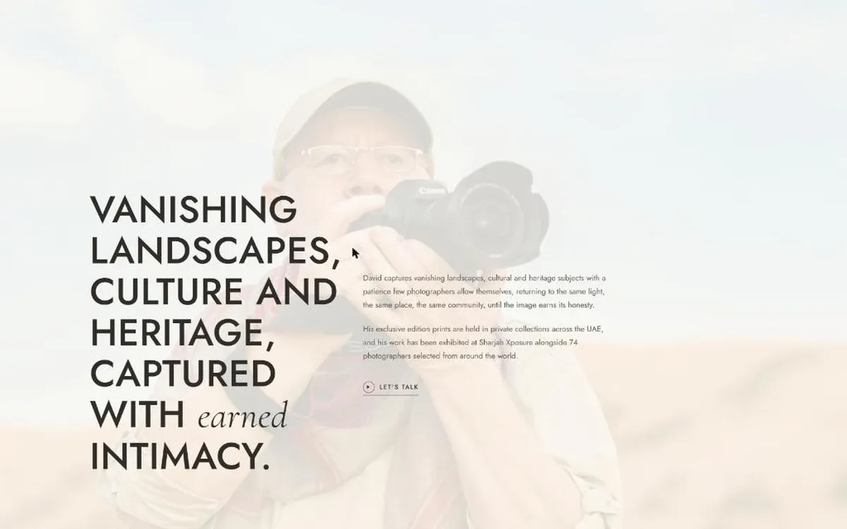David Learman art photographer website and print shop built by Titan Digital Marketing